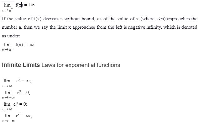 Infinite Limit Laws