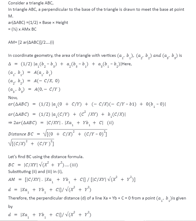 notes-on-distance-of-a-point-from-a-line-by-unacademy