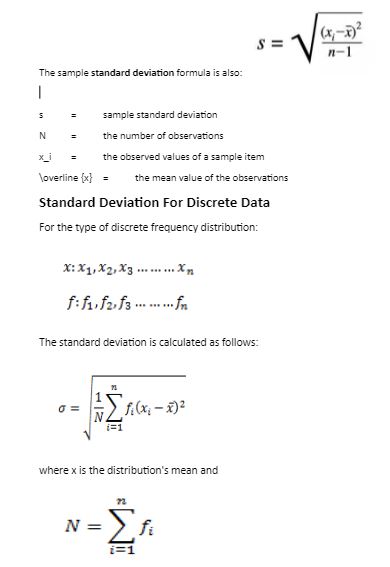 Standard Deviation For Continuous