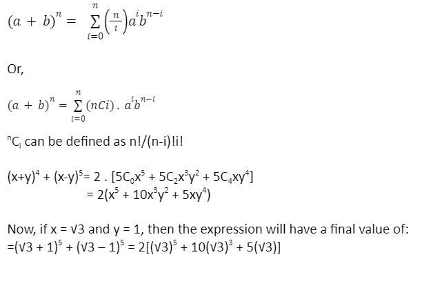 Binomial Theorem And Its Simple Applications By Unacademy