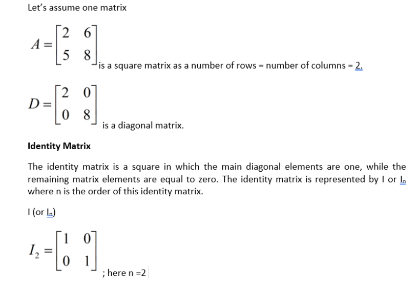 Matrix Notation CBSE CLASS 12