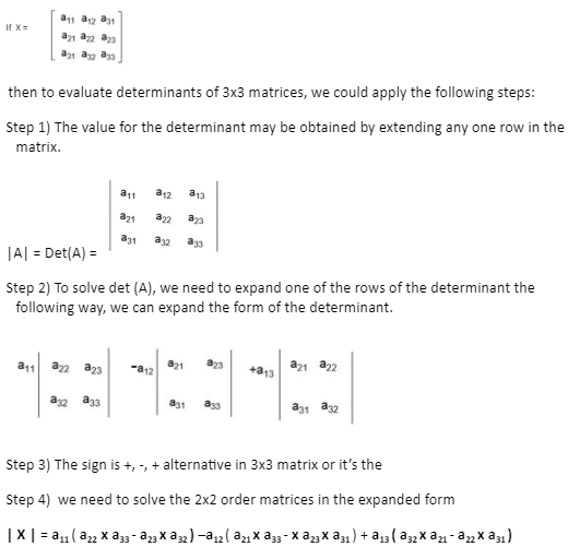 Evaluate Determinants Of 3x3 Matrices Maths 0291