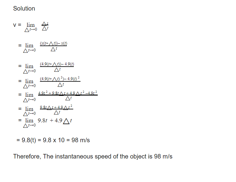 examples-of-instantaneous-speed