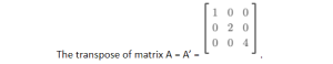 Transpose of A Matrix