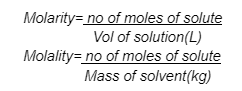 Notes on Molality Vs Molarity