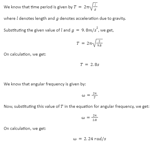 angular frequency formula