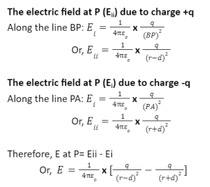 Electric Field of a Dipole: Example and formula