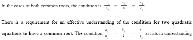 A Short Note On Quadratic Equations Having Common Roots 5837