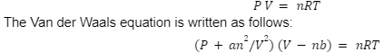 Learn About Van Der Waals Equation Derivation