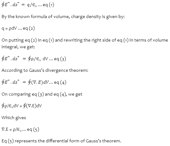 what-is-the-differential-form-of-gauss-s-theorem