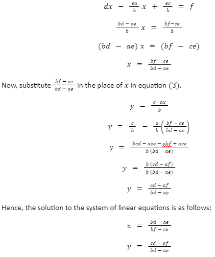 Methods To Solve System Of Equations