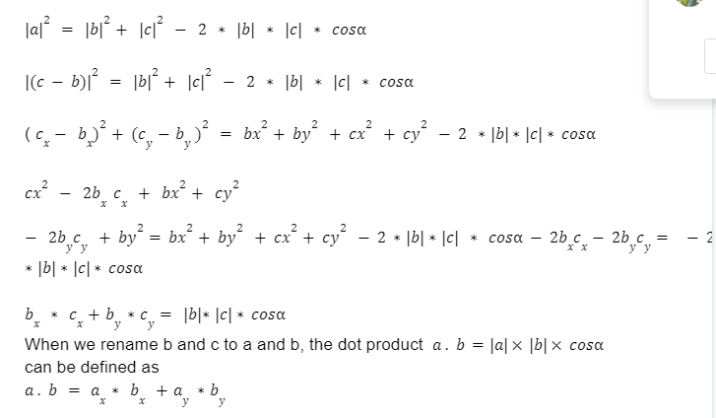 Overview On Derivative Of Dot Product