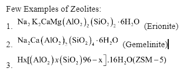 assignment on zeolites