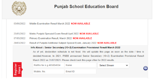 PSEB 12th Admit Card - IndCareer Schools