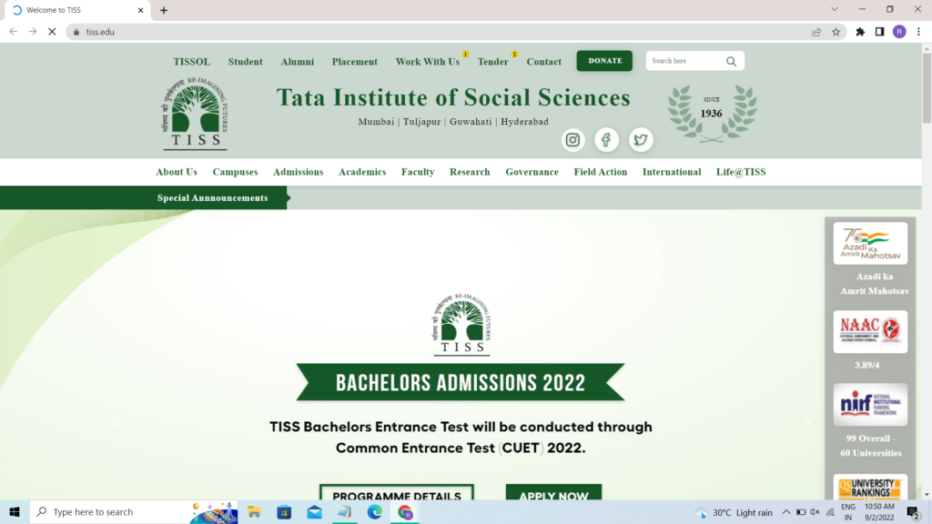 TISSNET 2023: Application Form, Exam Dates, Syllabus, Eligibility, Results