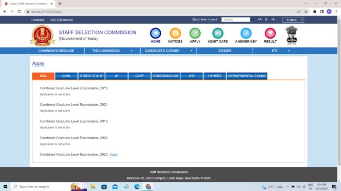 Ssc Cgl Registration